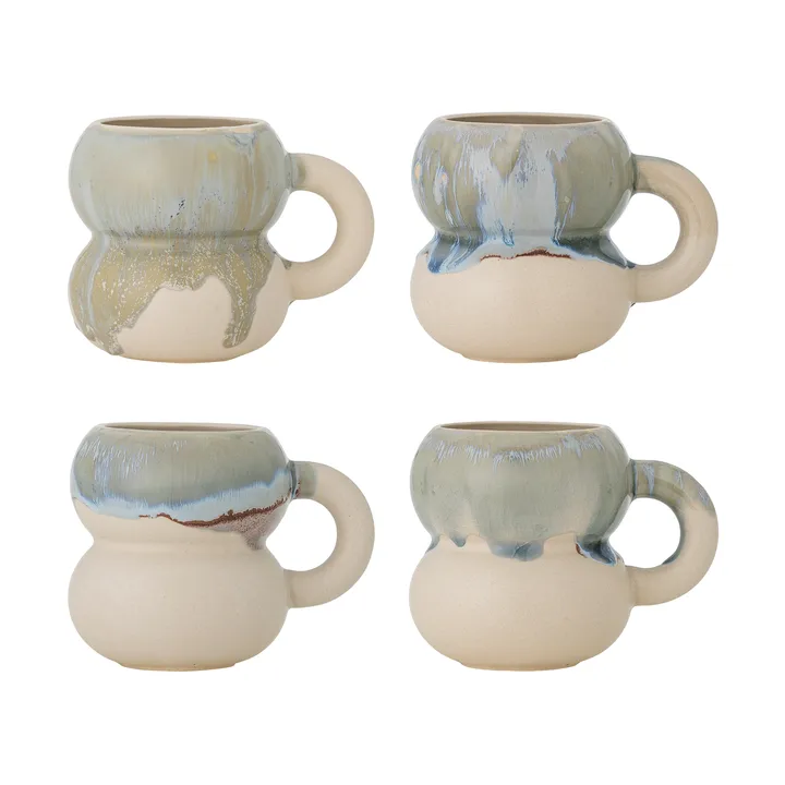 Luna cup 4-pack - Blue - Bloomingville