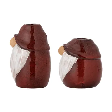 Lyda candleholder - Red, 2 pieces, Ø7 cm - Bloomingville