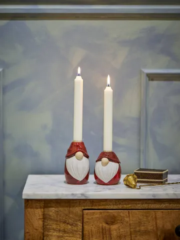 Lyda candleholder - Red, 2 pieces, Ø7 cm - Bloomingville