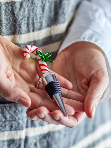 Lynn wine stopper - Candy cane - Bloomingville