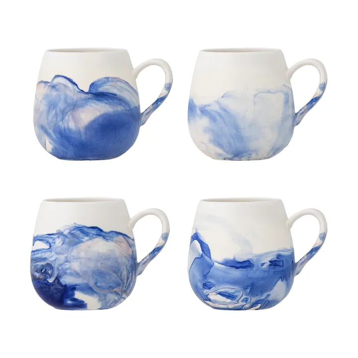 Lyre cup 4-pack - Blue - Bloomingville