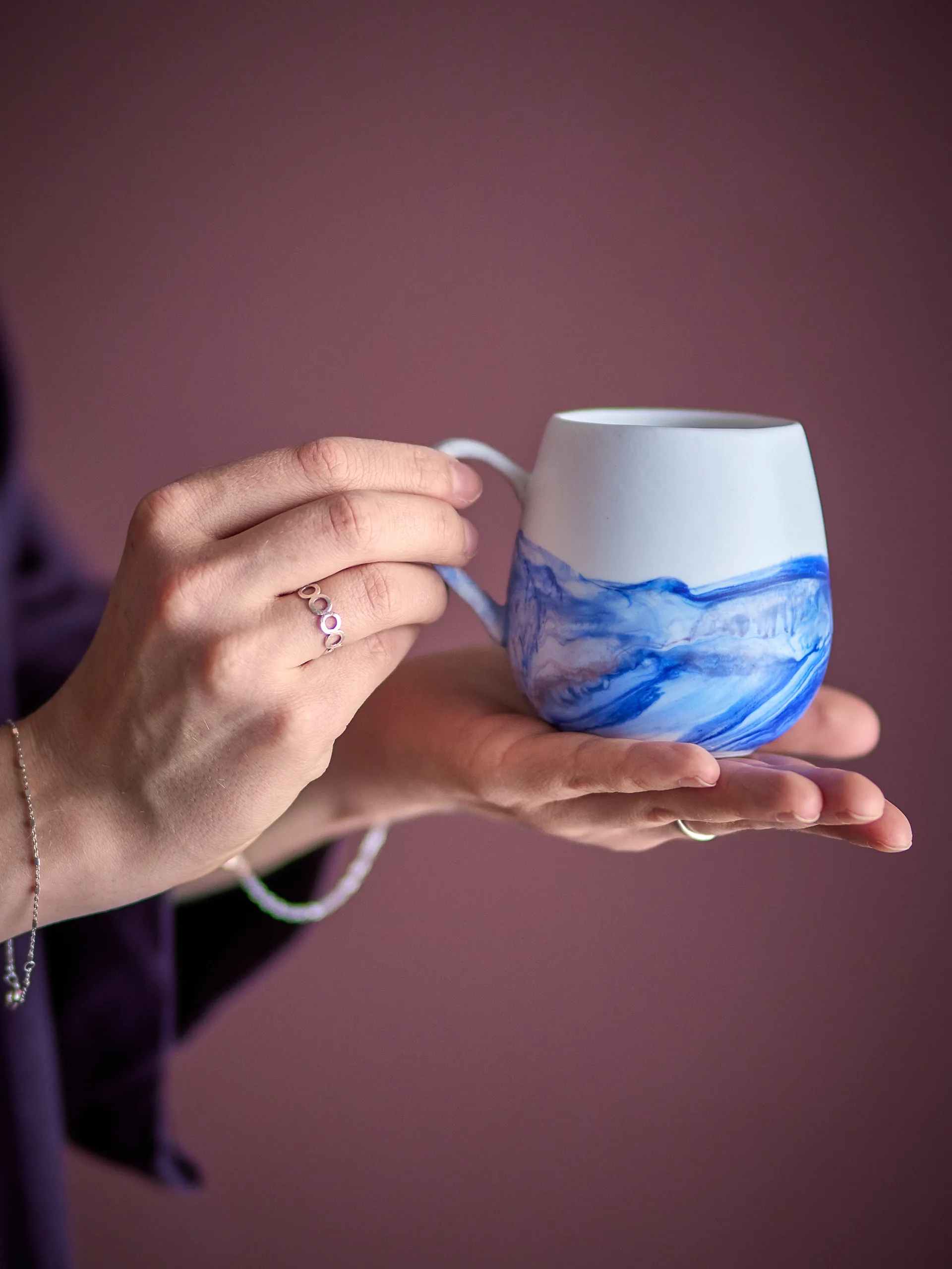 Lyre cup 4-pack, Blue Bloomingville