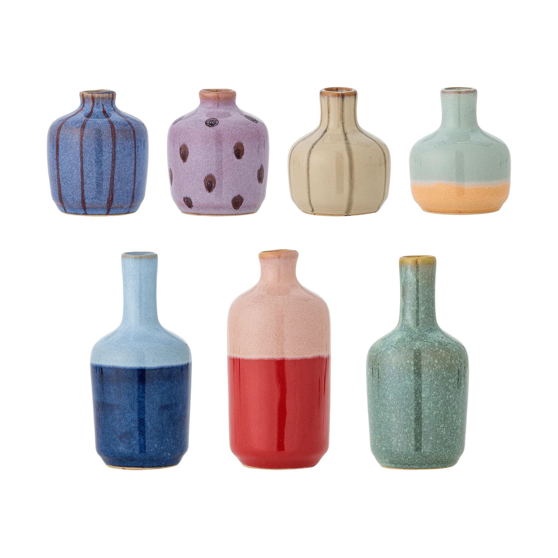 Maien vase, Multi stoneware, 7 pieces Bloomingville
