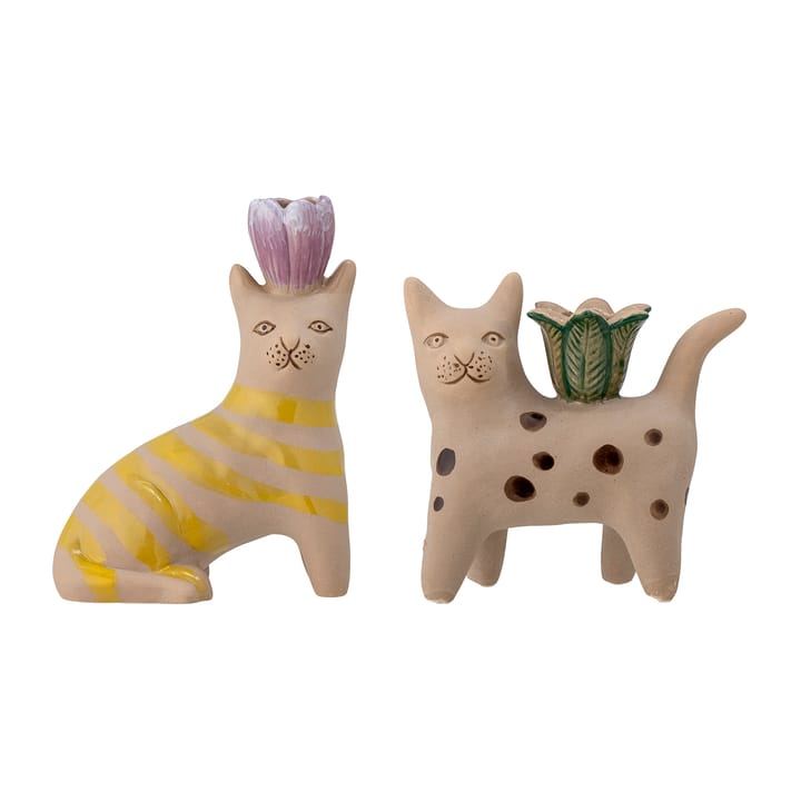 Mamie candle sticks 2 pieces, Stoneware Bloomingville