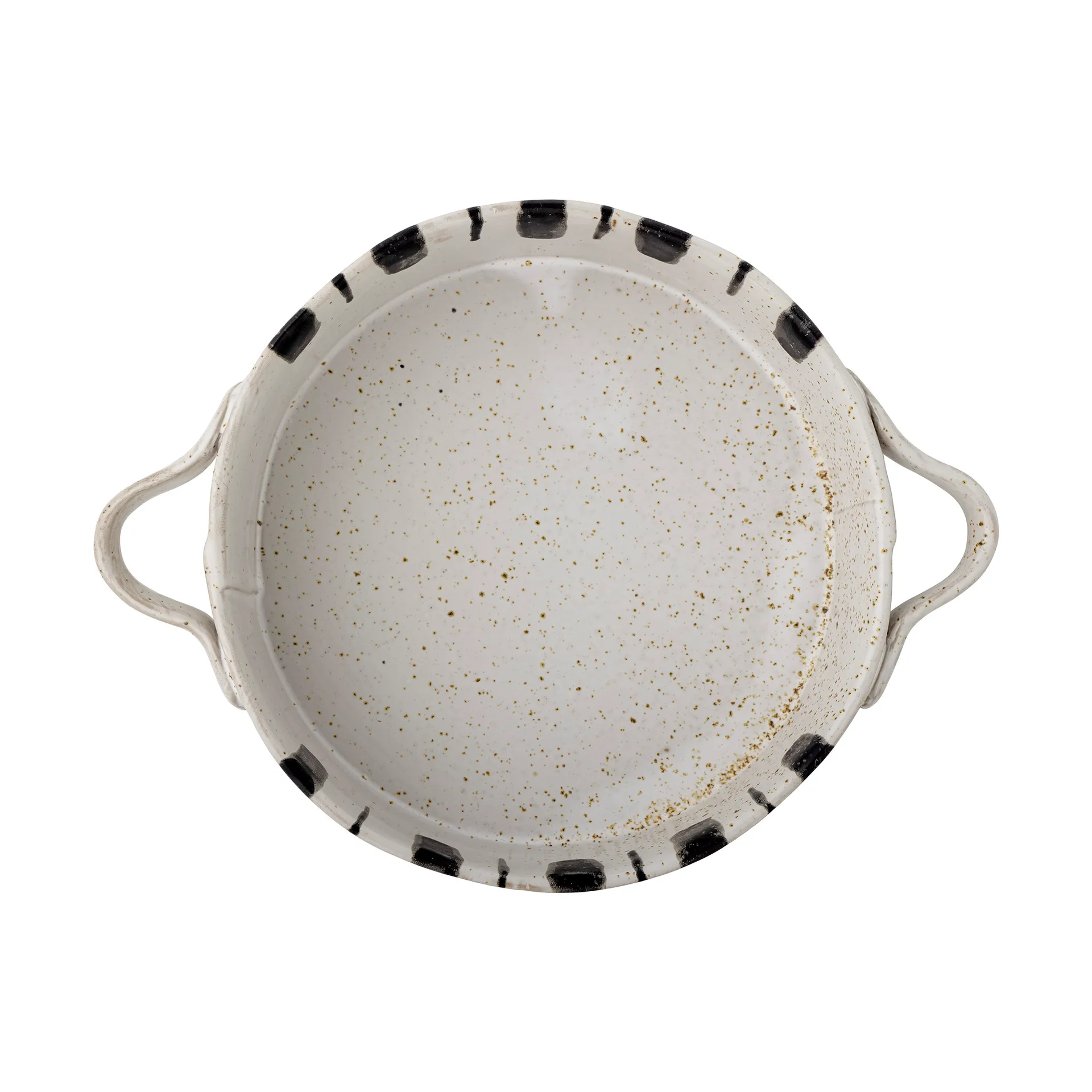 Marita oven dish Ø21 cm, Black-white Bloomingville