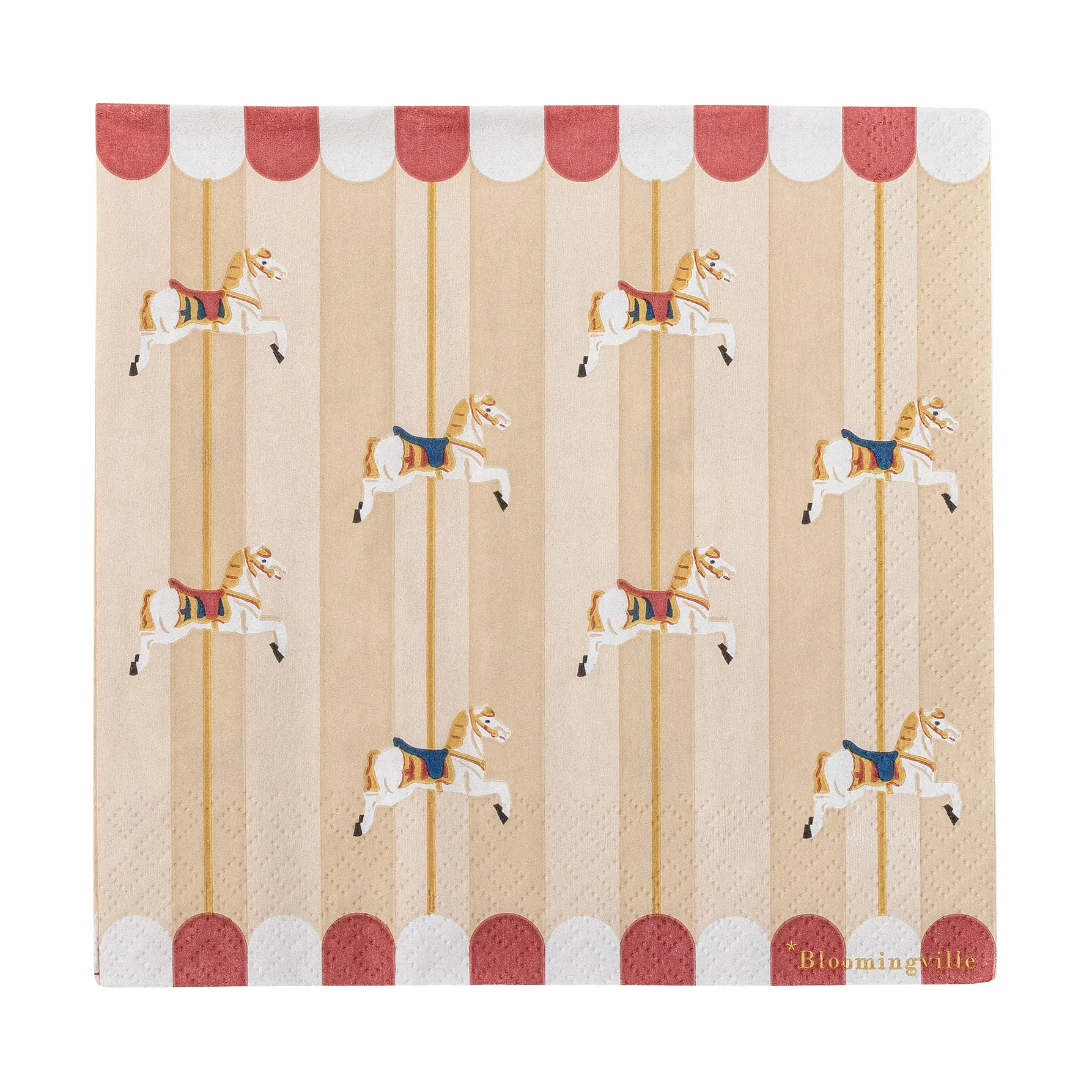Merry-go-round napkin 33x33 cm 20-pack, Nature Bloomingville