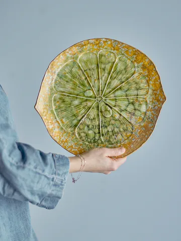 Milani serving platter Ø30 cm - Green - Bloomingville
