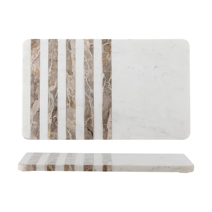 Novelle cutting board marble 38x22.5 cm - White - Bloomingville