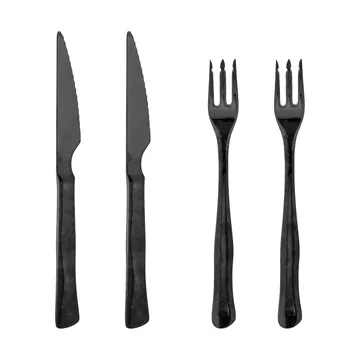 Ollin Steak Cutlery 4 Pieces - Black - Bloomingville