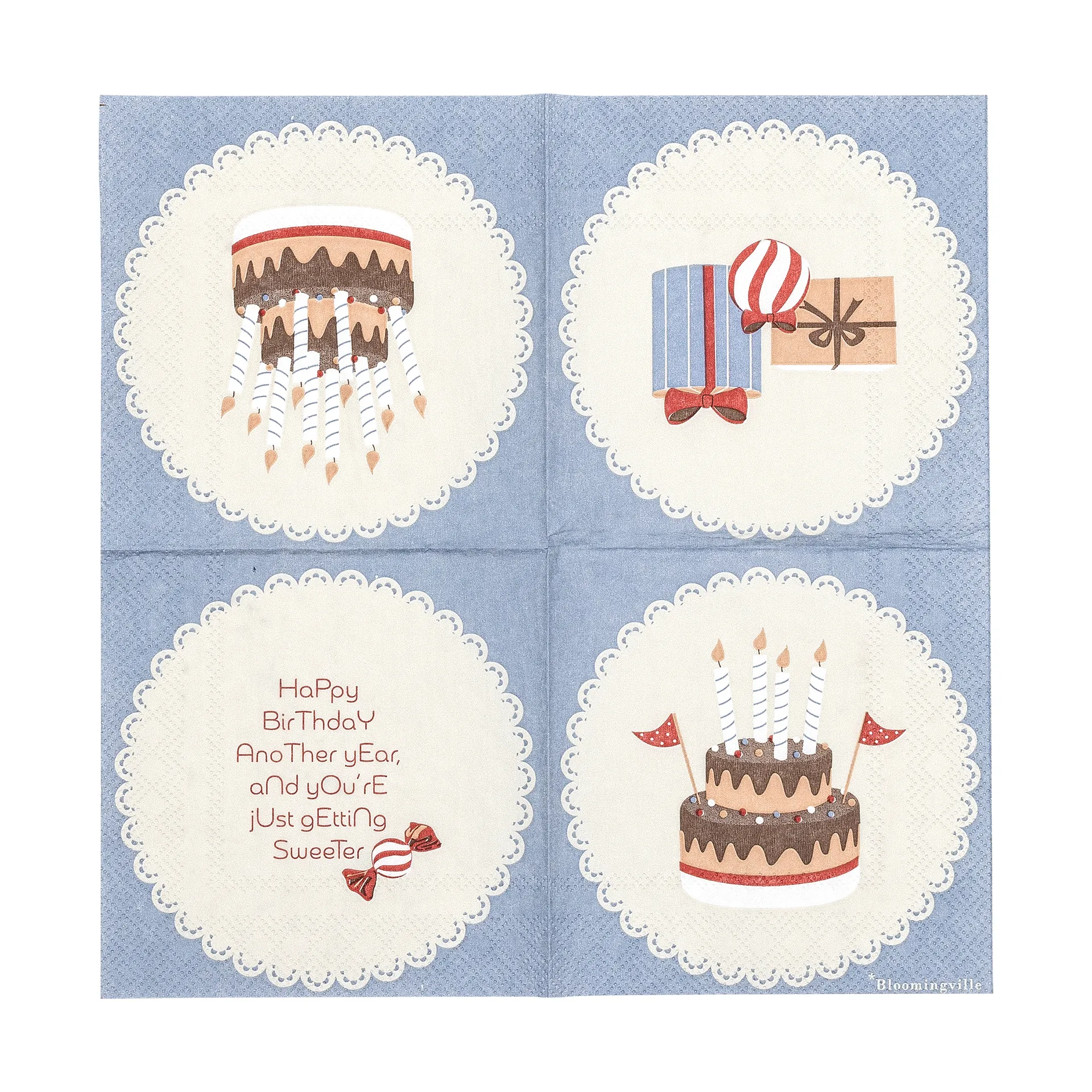 Oscar napkin 20-pack, Blå Bloomingville