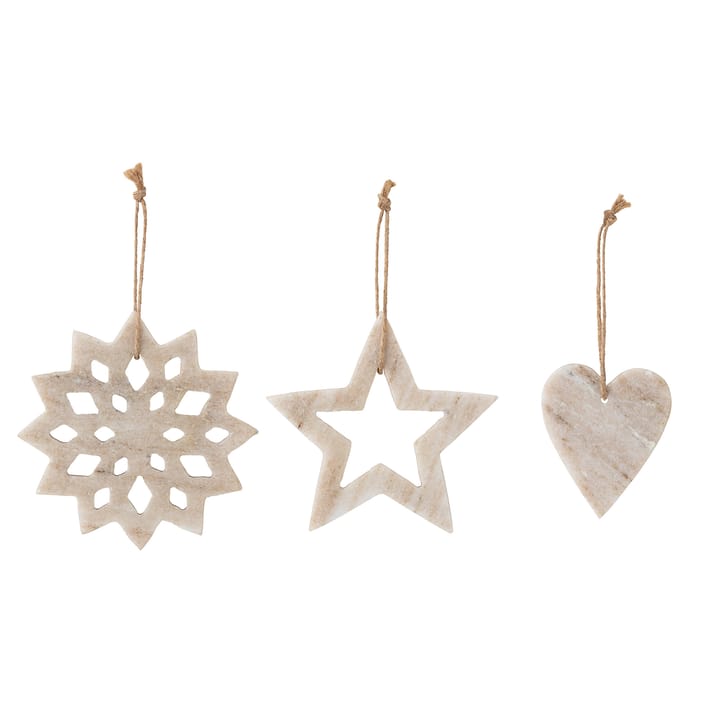 Otilde Christmas decoration 3 pieces, Nature Bloomingville