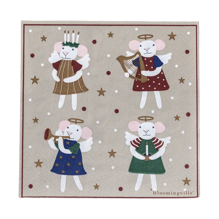 Peo pappersservett - Multi, 33x33 cm - Bloomingville