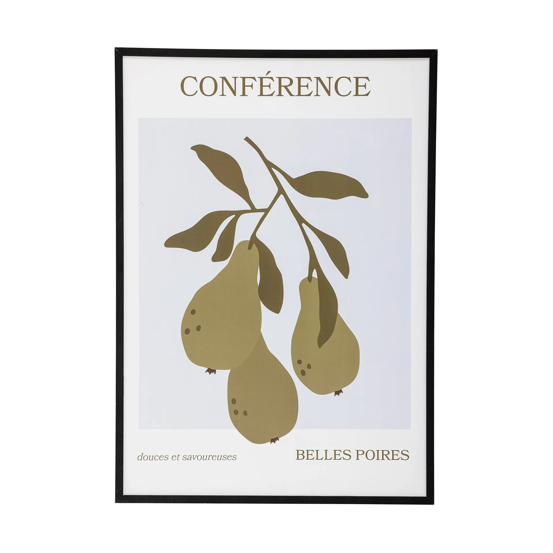 Poire poster with frame 52x72 cm, Poire-black pine Bloomingville