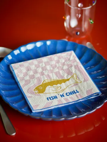 Remy paper napkin 20-pack - Blue - Bloomingville