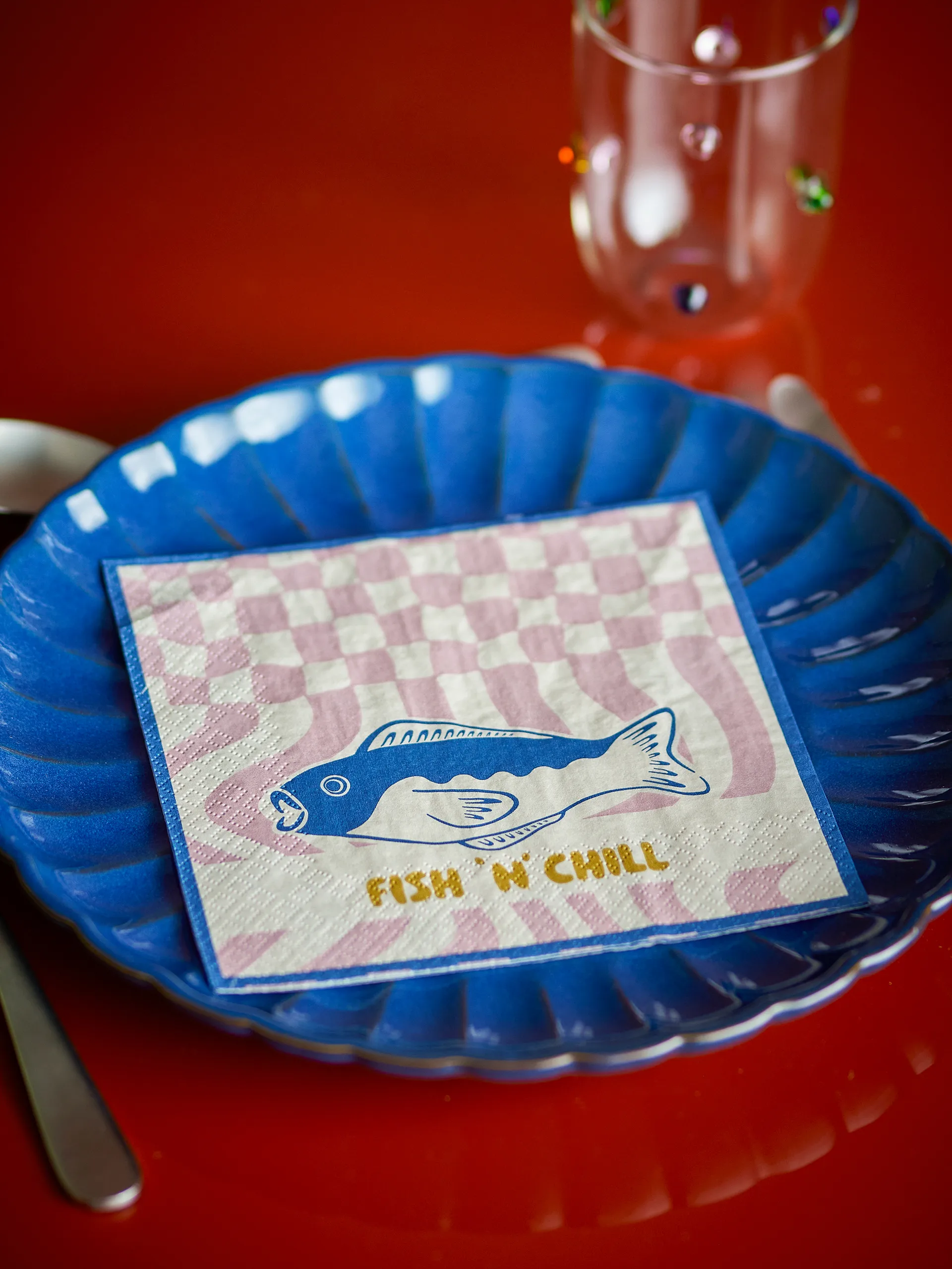 Remy paper napkin 20-pack, Blue Bloomingville