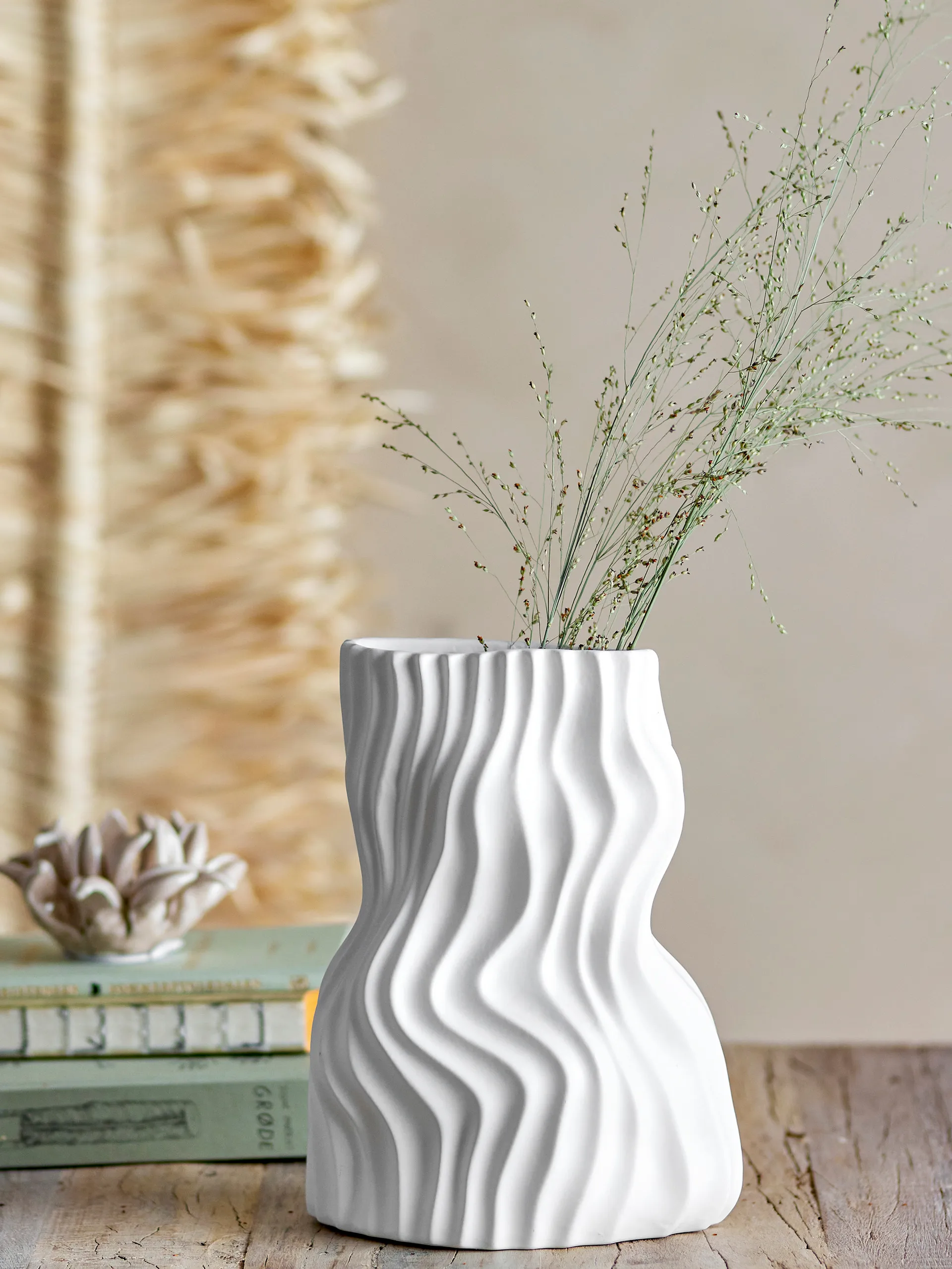 Sahal vase 25,5 cm, White Bloomingville
