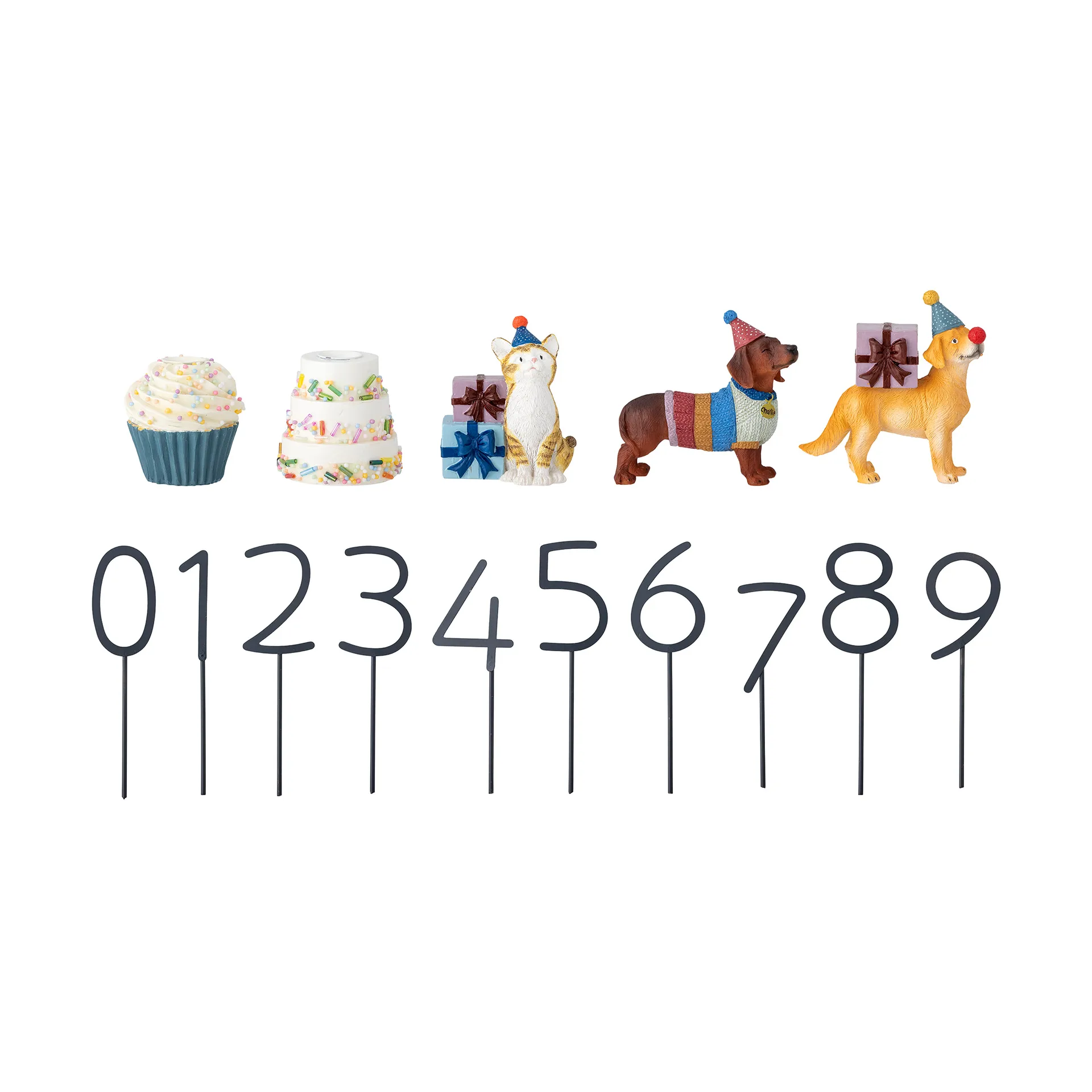 Salve birthday decoration 15 pieces, Multi Bloomingville