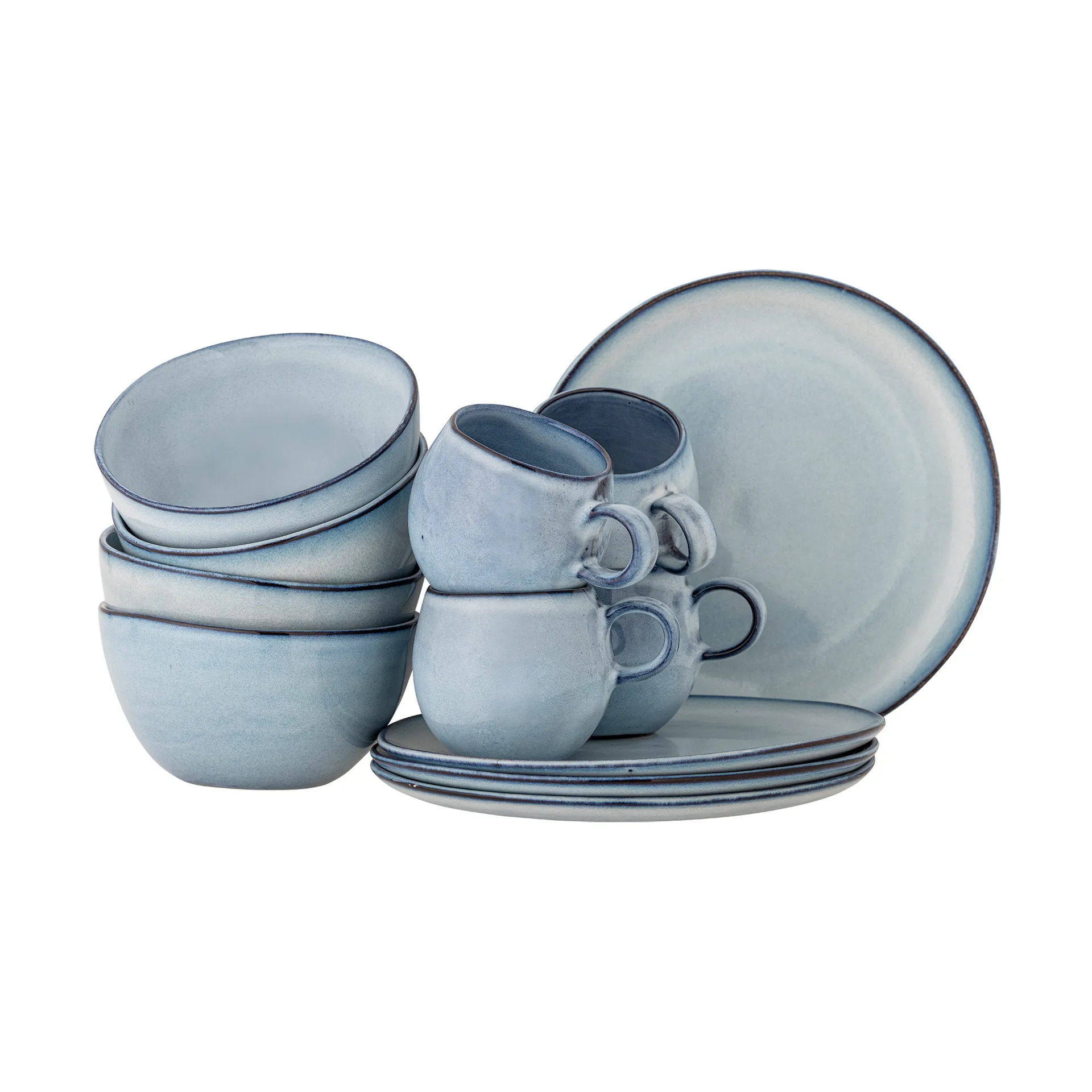 Sandrine breakfast set 12 pieces, Blue Bloomingville