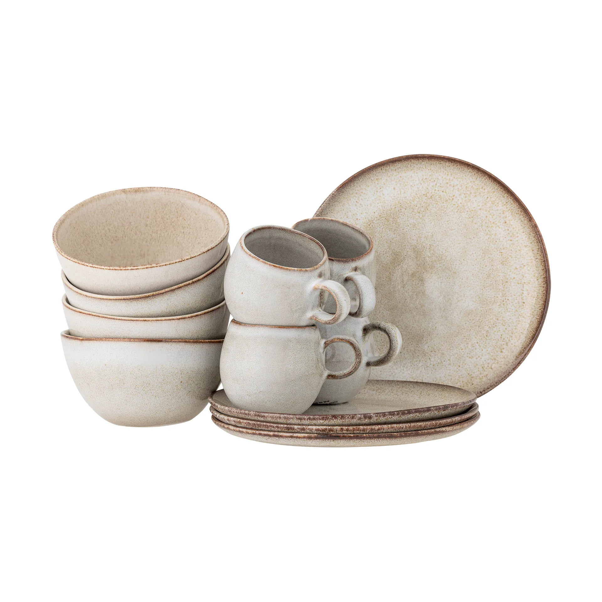 Sandrine breakfast set 12 pieces, Natural Bloomingville