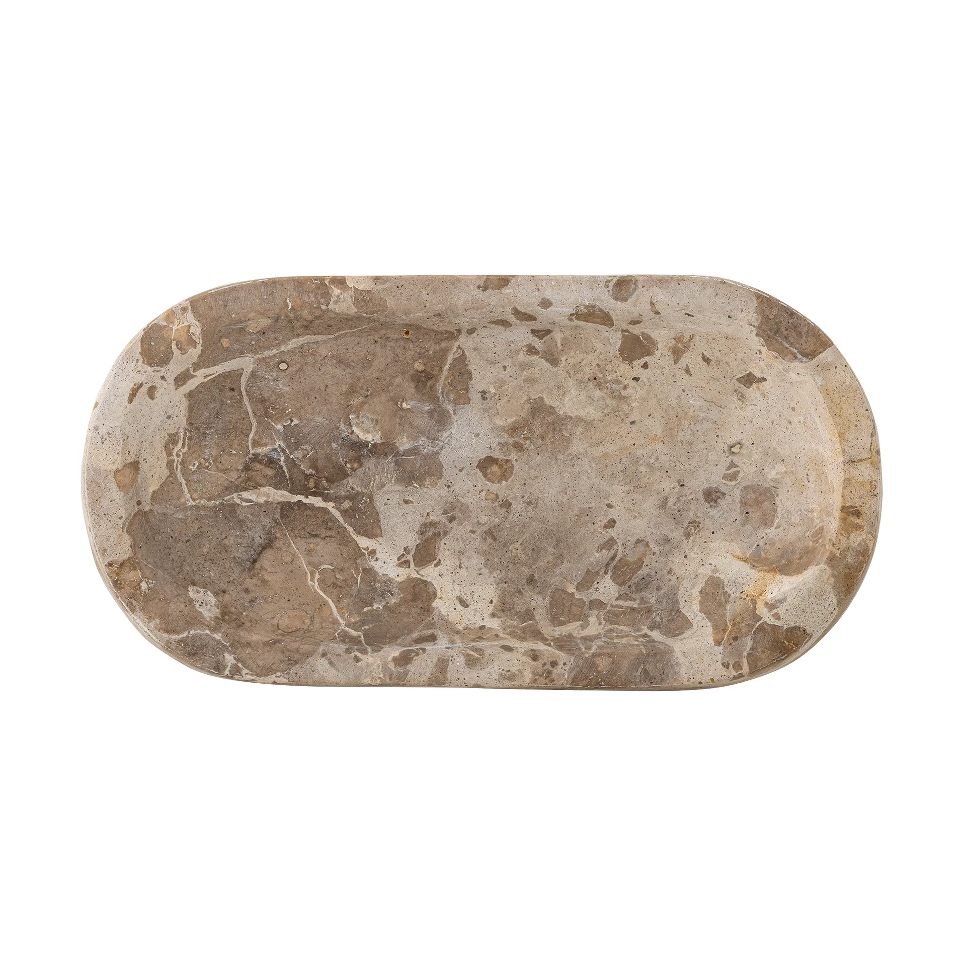 Shao tray marble 24.5x12.5 cm, Natural Bloomingville