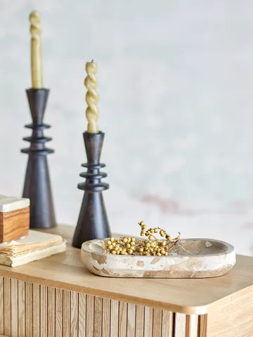 Shao tray marble 24.5x12.5 cm - Natural - Bloomingville