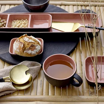 Sienna serving plate - Orange-black - Bloomingville