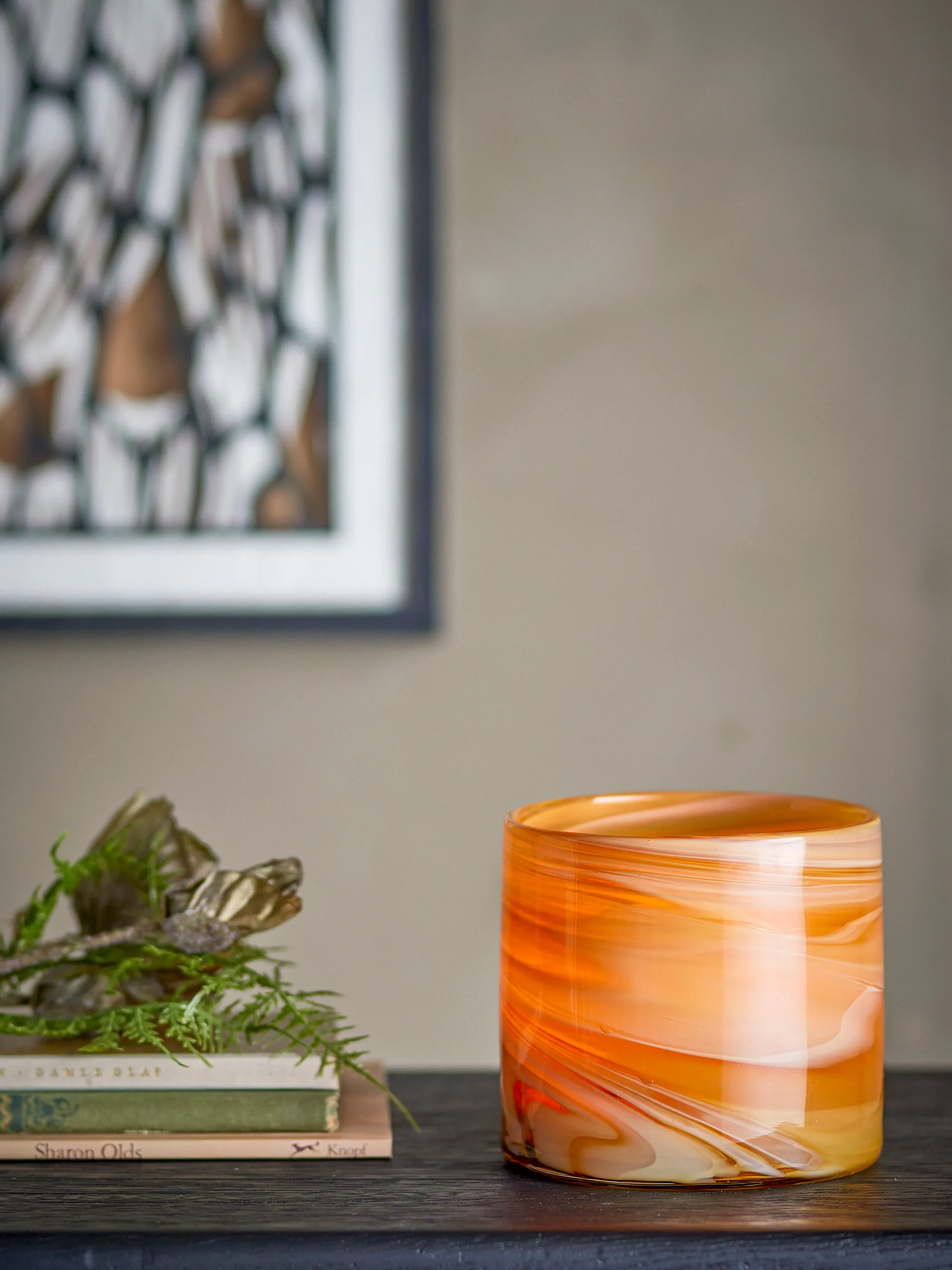 Sylas votive candle holder, Orange Bloomingville
