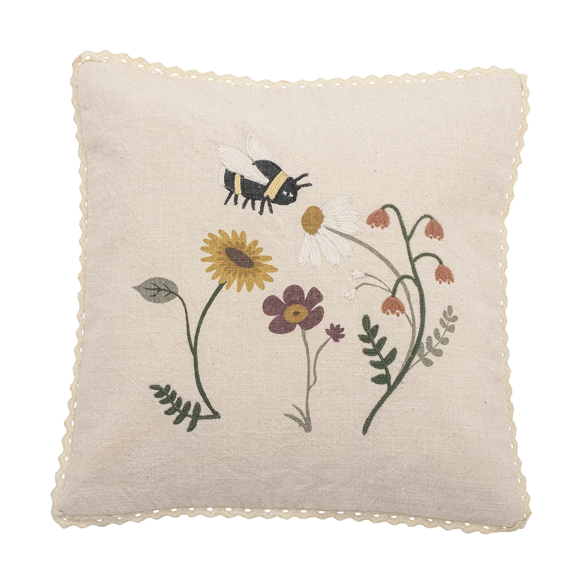 Tibbe cushion 40x40 cm, Nature floral Bloomingville