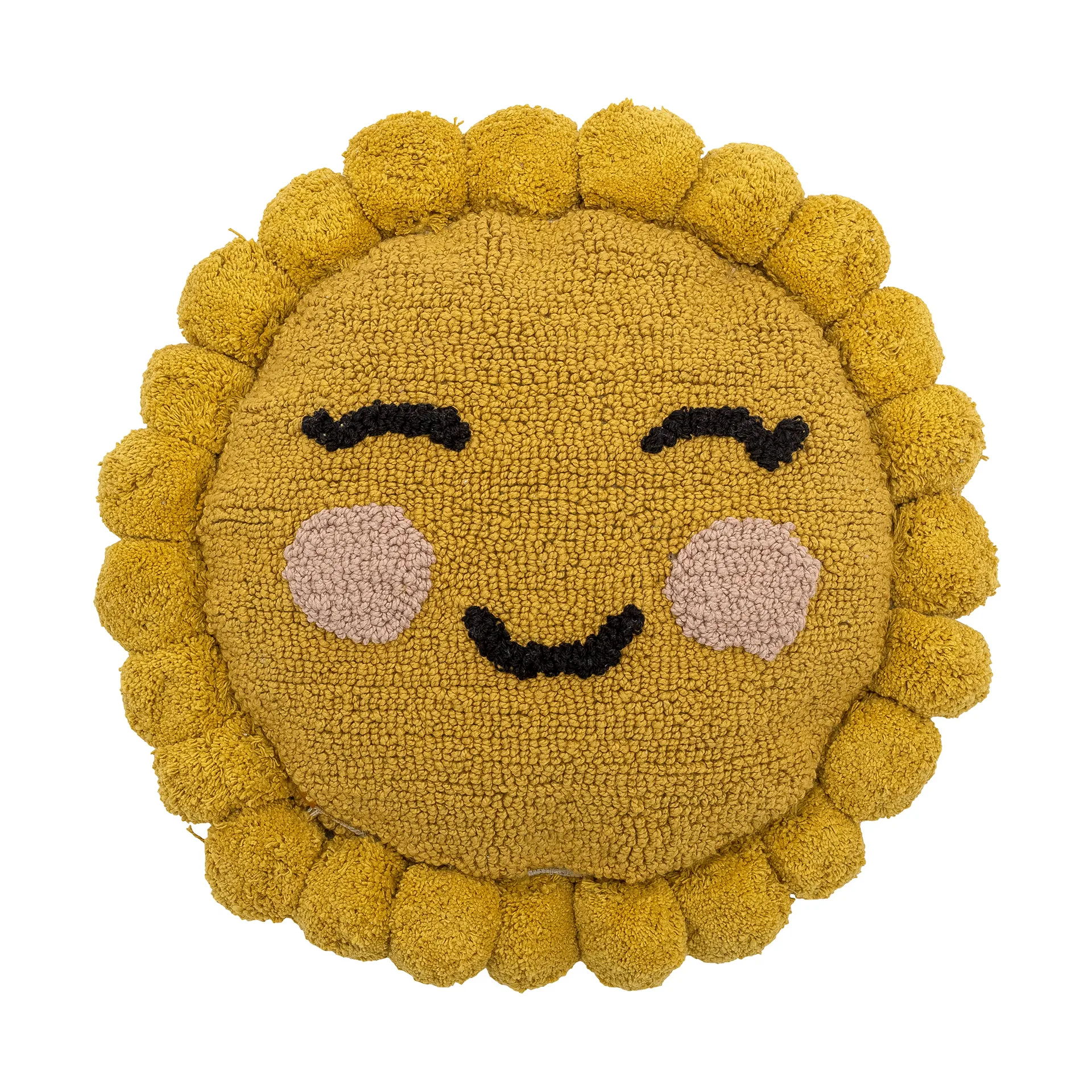 Vigge cushion Ø30 cm, Yellow sun Bloomingville