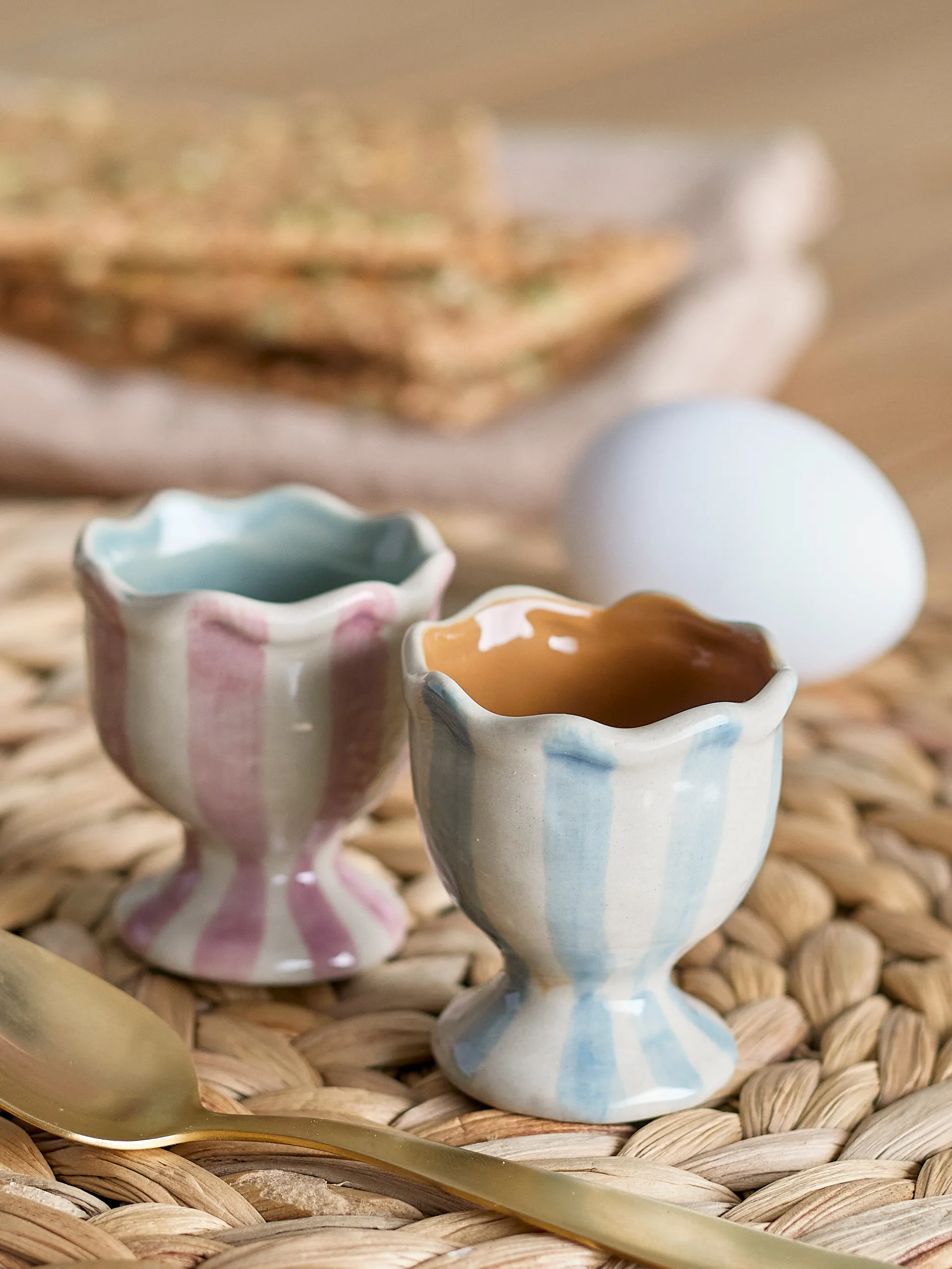 Willa egg cup 2 pieces, Rose-blue Bloomingville