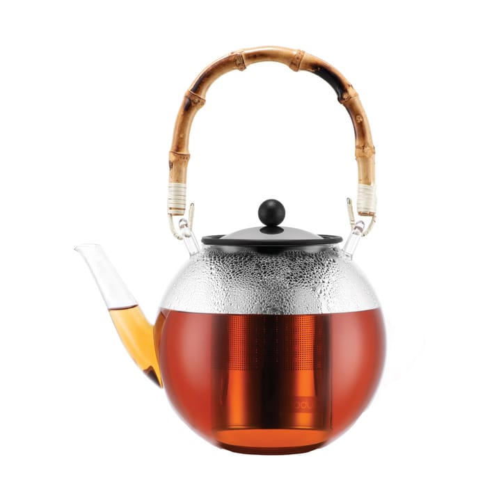 Assam teapot with bamboo handle 1 l, Clear Bodum