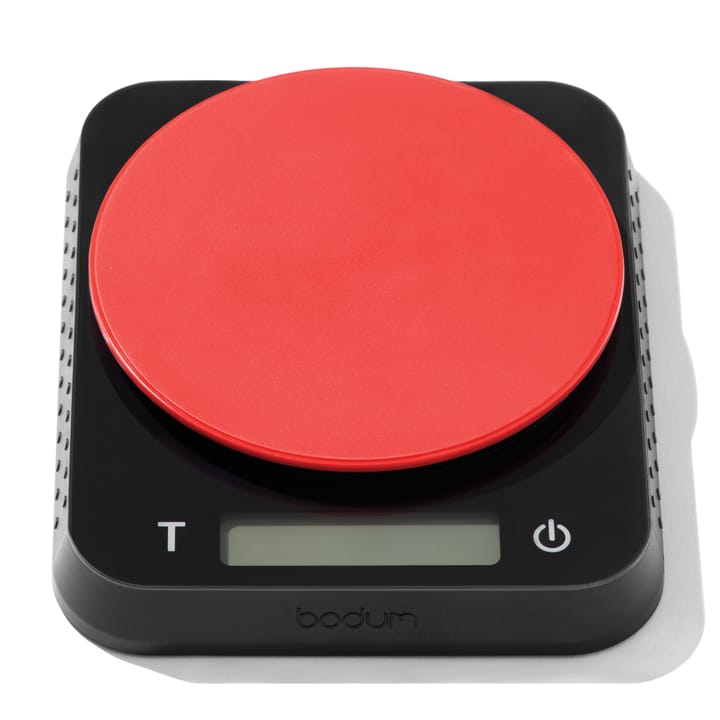 Bistro kitchen scale 13x15.7 cm, Black-red Bodum