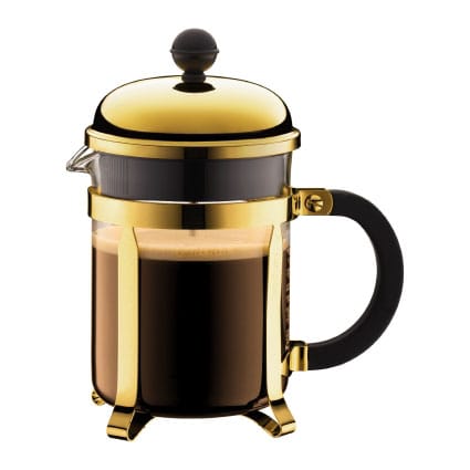 Chambord coffee press gold, 4 koppar Bodum