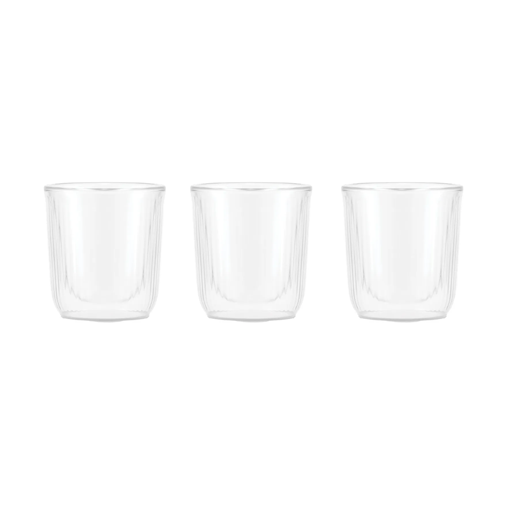 Douro double walled sake glass 6 cl 3-pack, Clear-bamboo Bodum