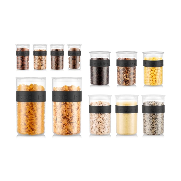 Presso storage jar with lid 12 parts, Clear Bodum