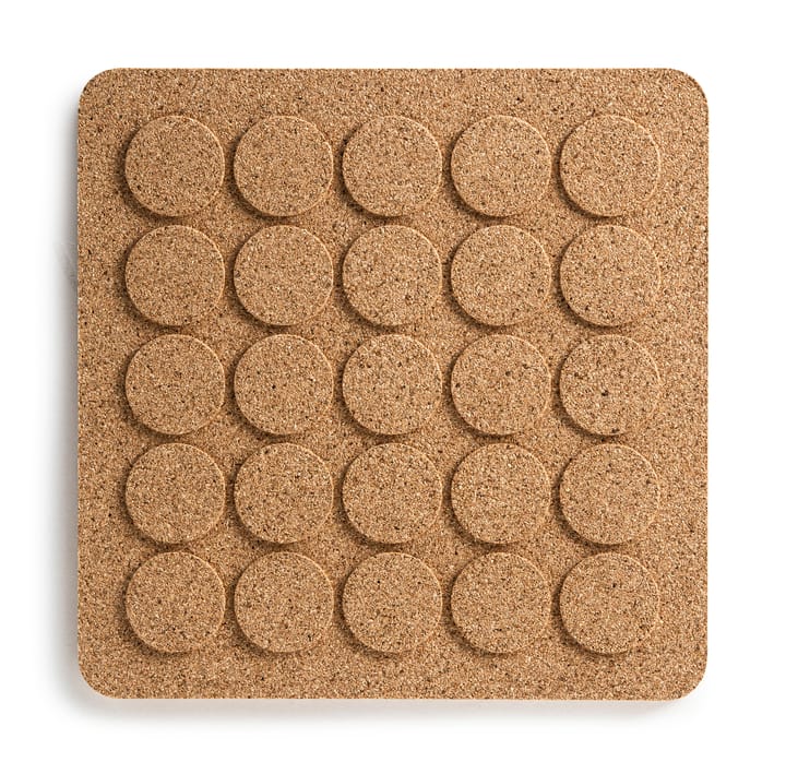 Dots square trivet 20x20 cm, Brown Born In Sweden