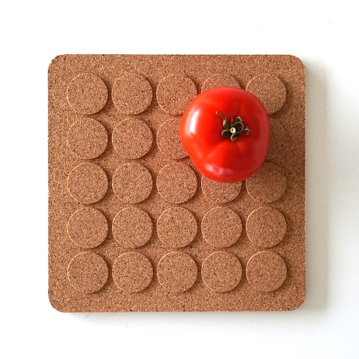 Dots square trivet 20x20 cm, Brown Born In Sweden