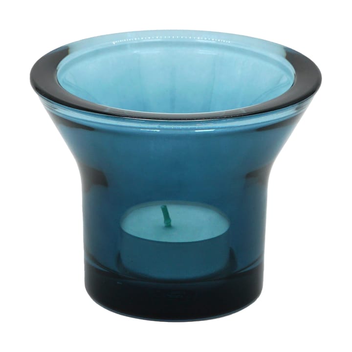 Lumi tealight holder Ø10 cm - Petrol Blue - Born In Sweden
