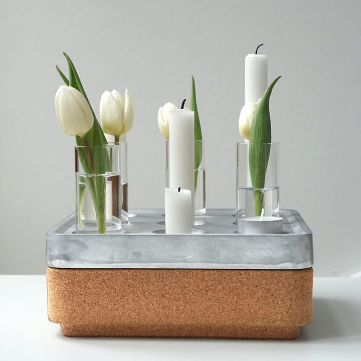 Stumpastaken Small gift set, Aluminum. Cork bowl nature. 4-pack vases. matches Born In Sweden
