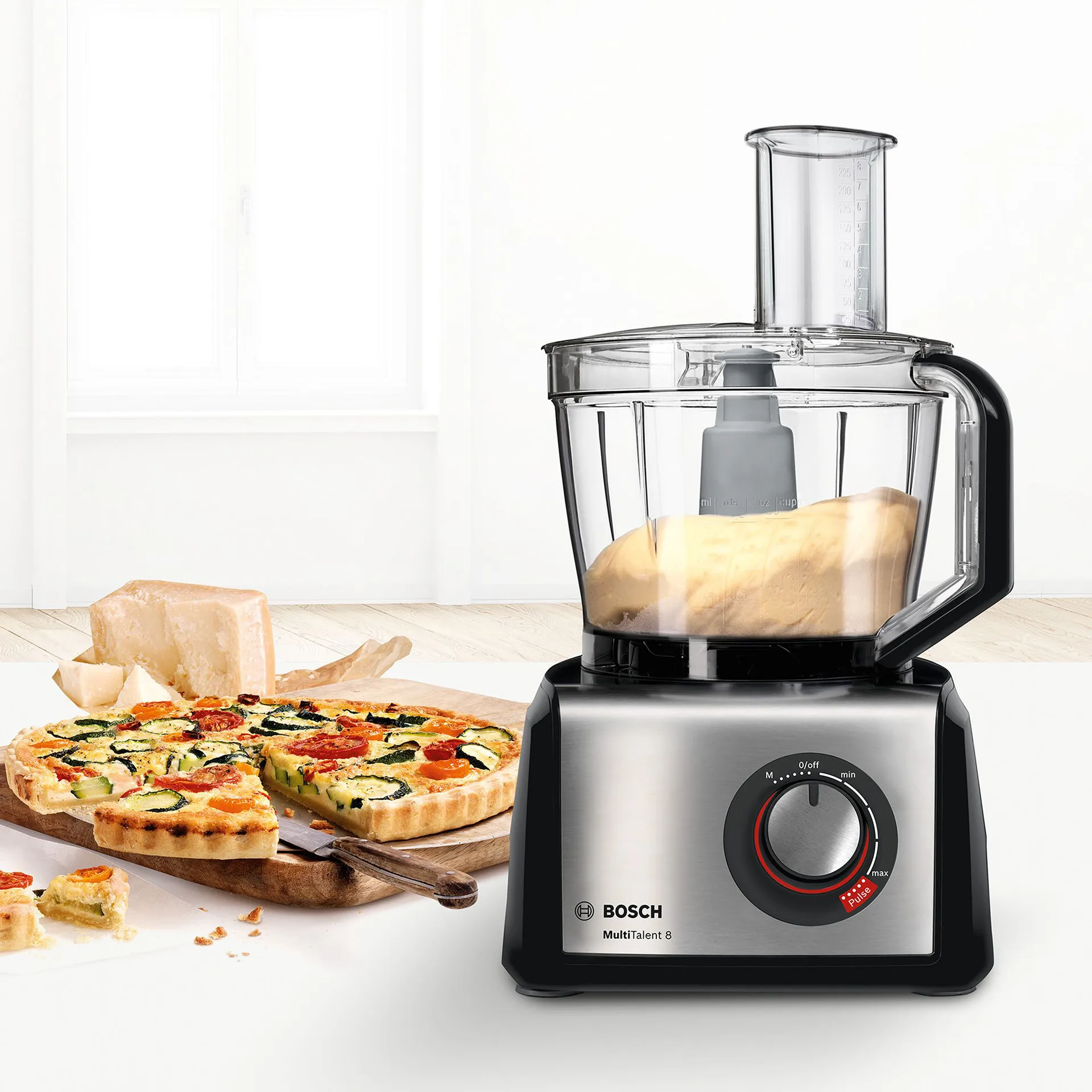 Boach MultiTalent 8 MC812M865 food processor set 1250W, Black-brushed stainless steel Bosch
