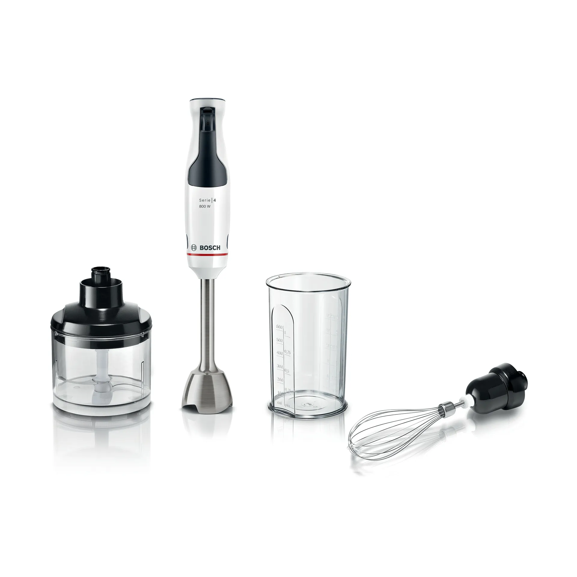 Bosch Serie 4 ErgoMaster MSM4W421 Hand Blender Set, White-anthracite Bosch