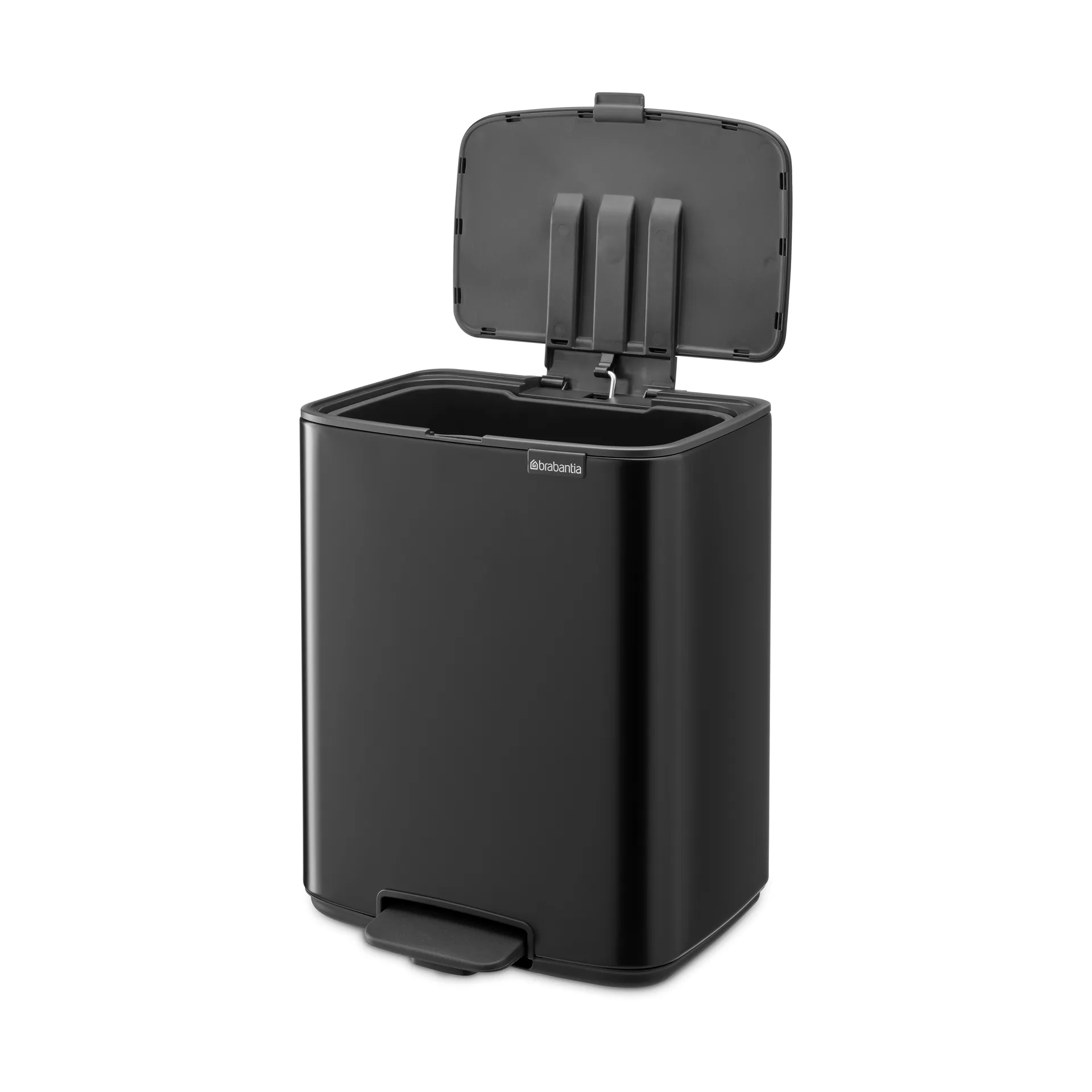 Bo pedal bin 12 L, Matt Black Brabantia