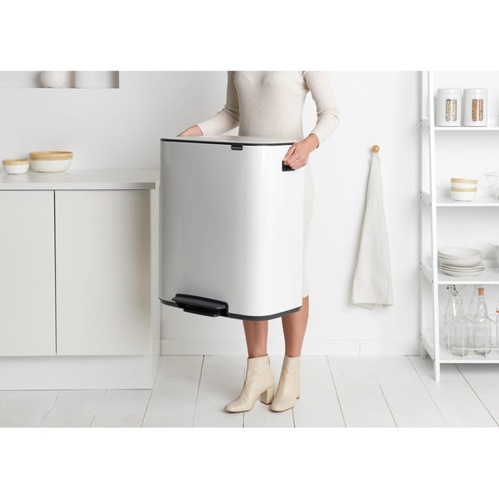 Bo pedal bin 2x30 L, White Brabantia