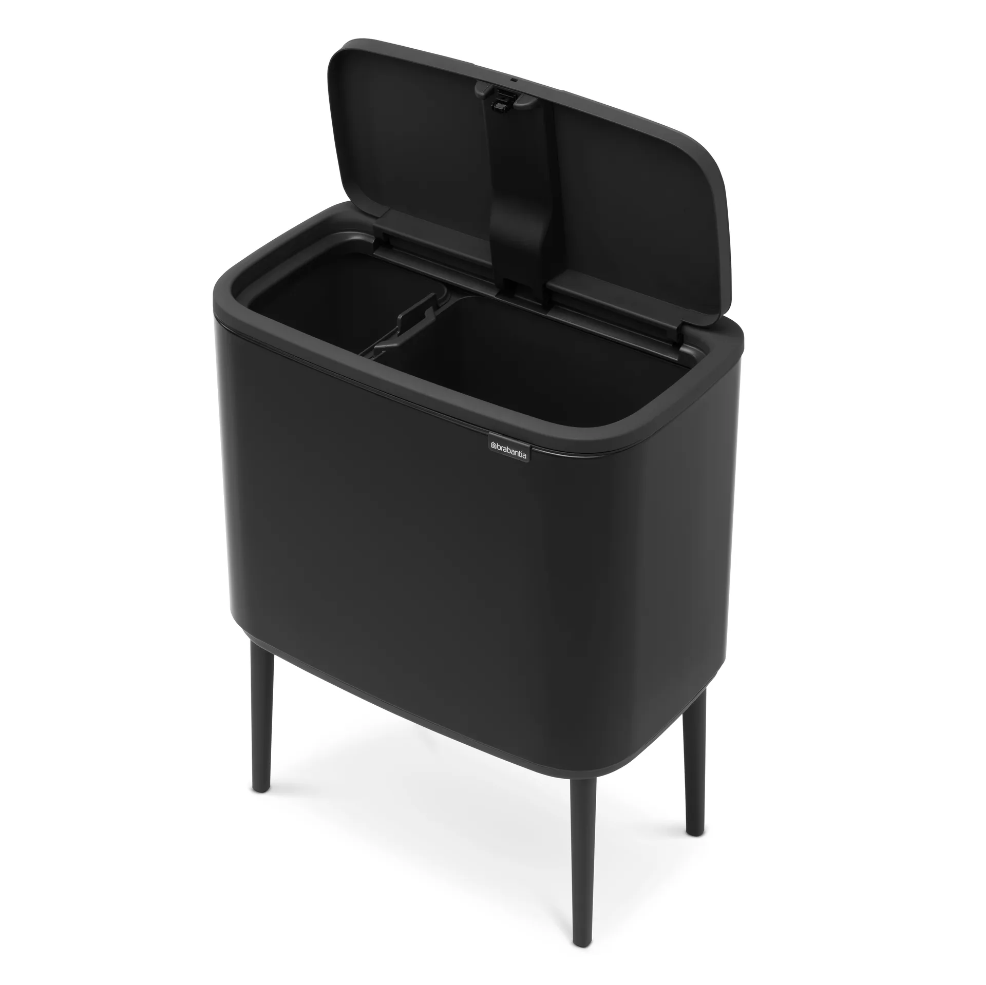Bo touch bin 11+23 litre, matte black Brabantia
