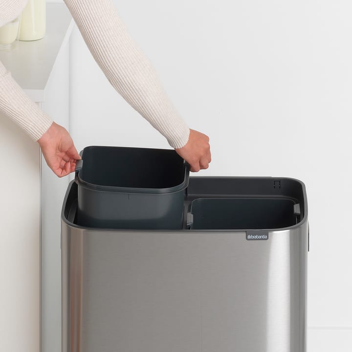 Bo touch bin 2x30 L, matte-brushed steel Brabantia