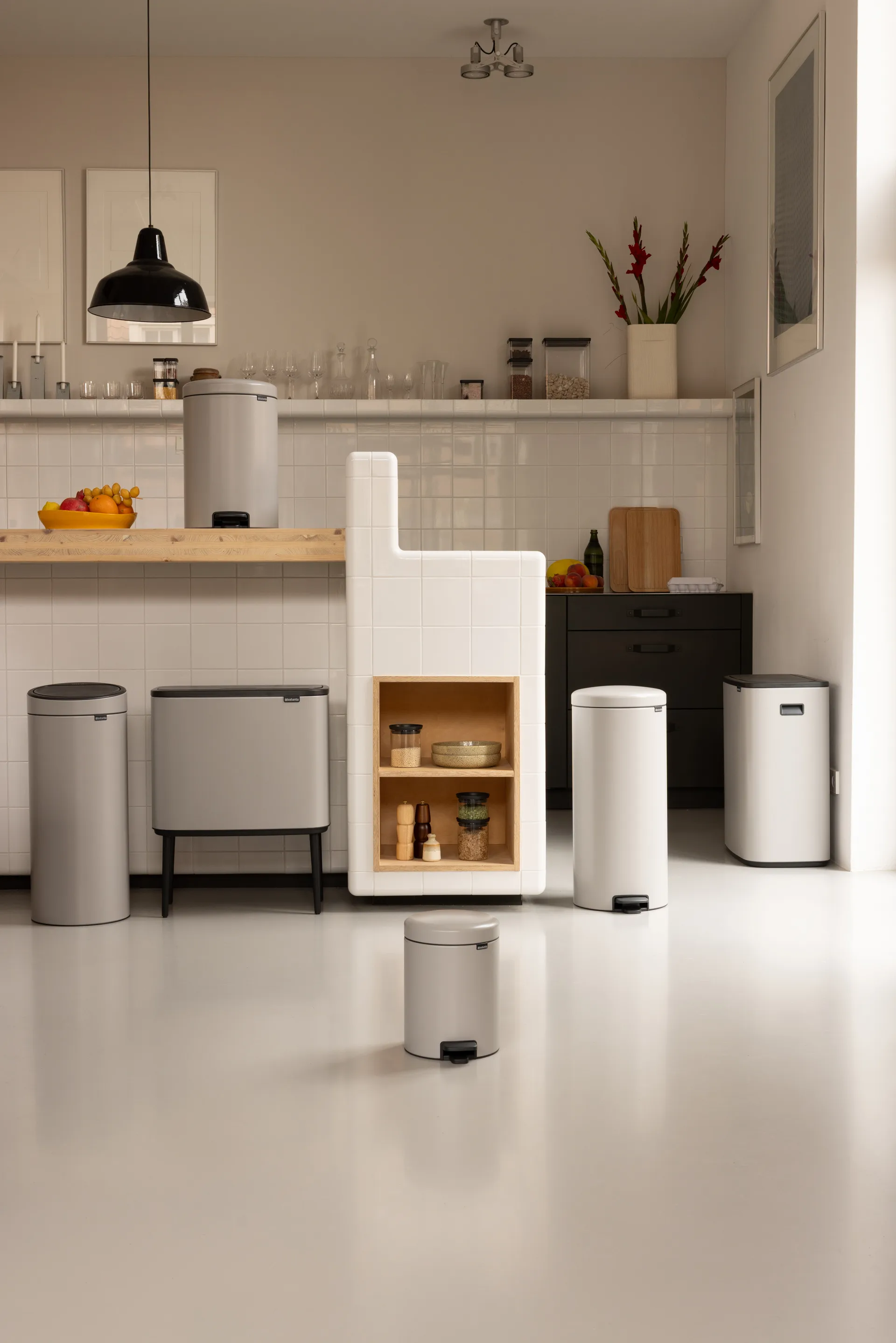 Bo touch bin 3 x 11 litre, Soft grey Brabantia