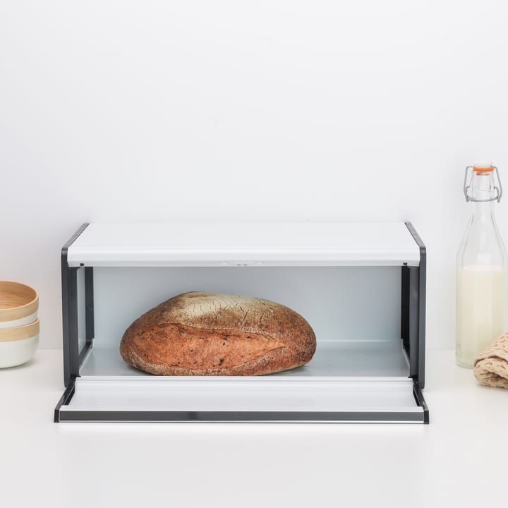 Fall Front bread bin, white-black Brabantia