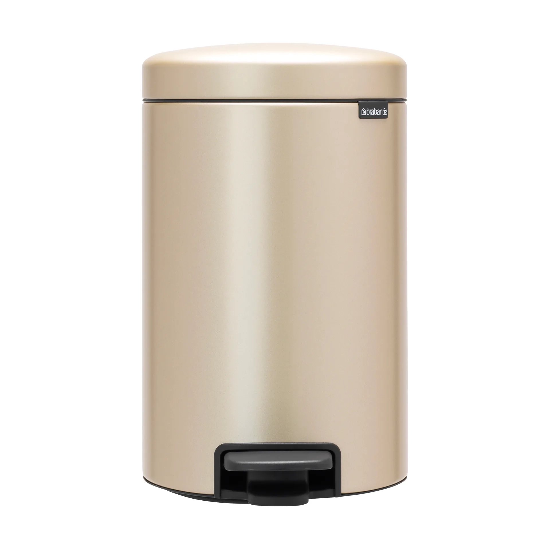 New Icon pedal bin 12 liter, Metallic Gold Brabantia