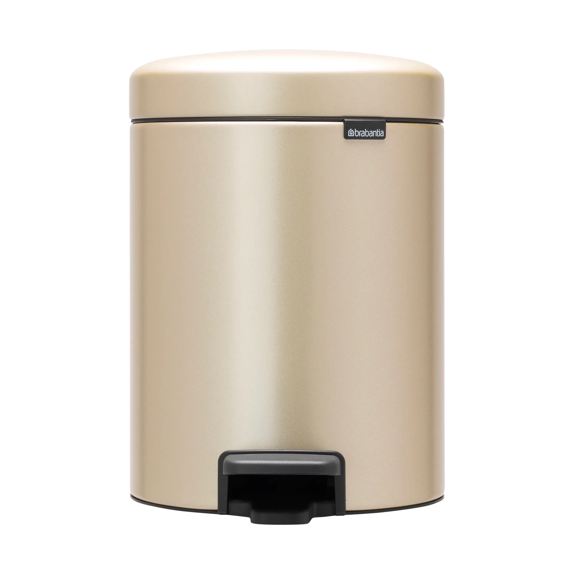 New Icon pedal bin 5 liter, Metallic Gold Brabantia