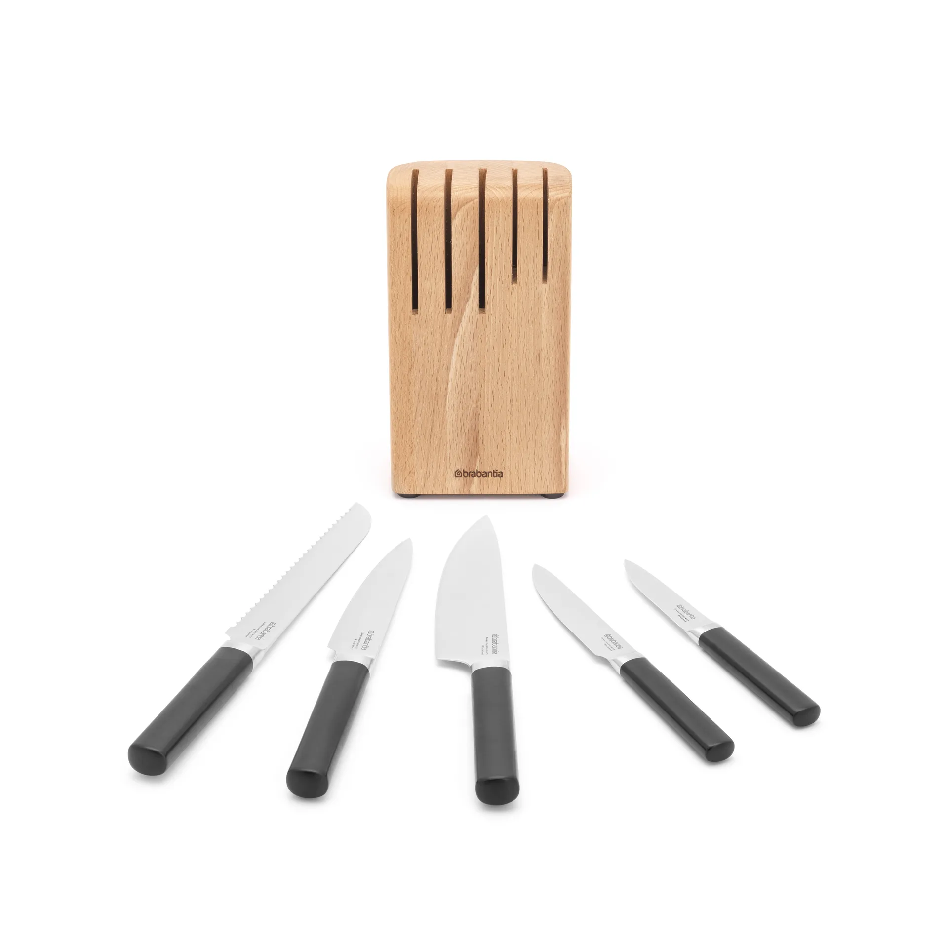 Profile knife Block with knifees 5st, Wood Brabantia